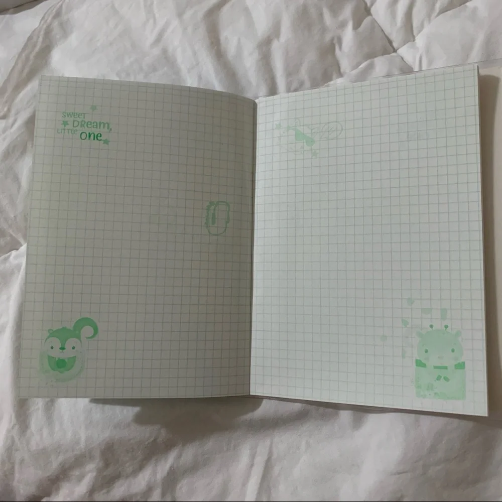 Purple Sheep Design Small Notebook with Water Gel Front Cover with Sequins